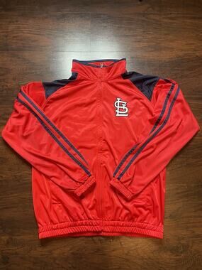 Cardinals Track Jacket Mens XL GIII Embroidered Sports Full Zip Red Pockets Logo